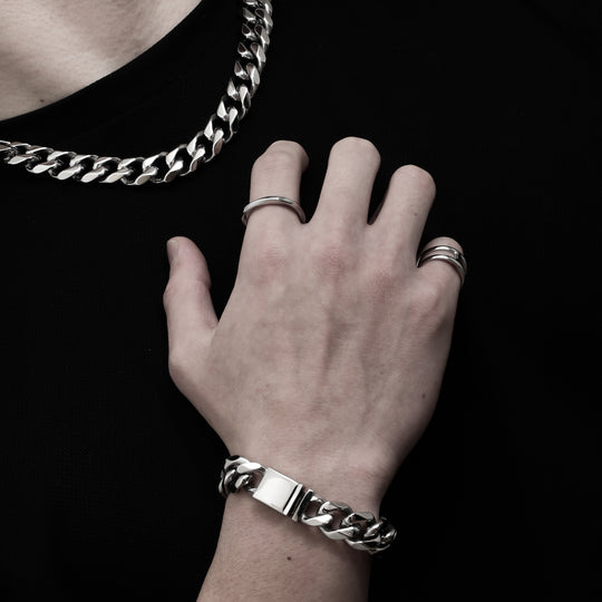 316L Simple Wave Ring SILVER