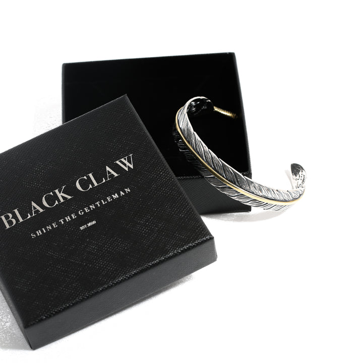 S925 Indian Feather Bangle