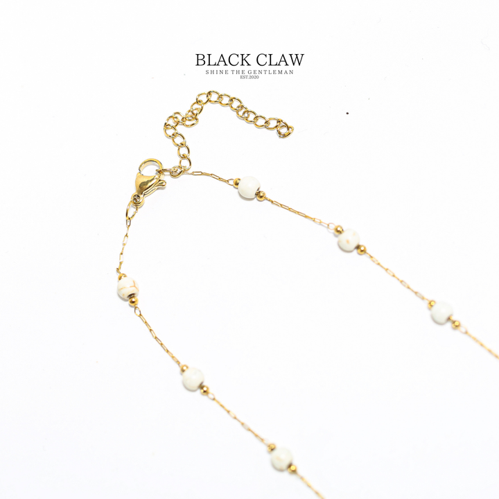 Turquoise Accent Necklace　【White】