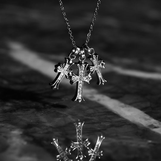 Hawaiian Triple Cross Necklace【SILVER】