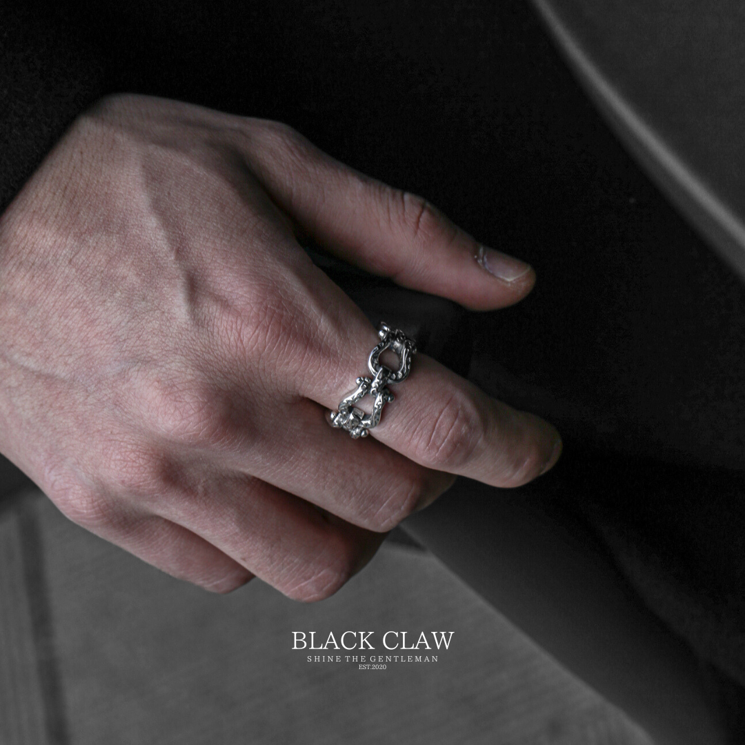 S925 Horseshoe Chain Ring（拡張可能）