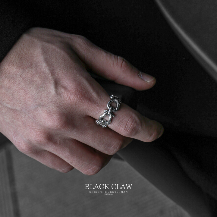 S925 Horseshoe Chain Ring（拡張可能）