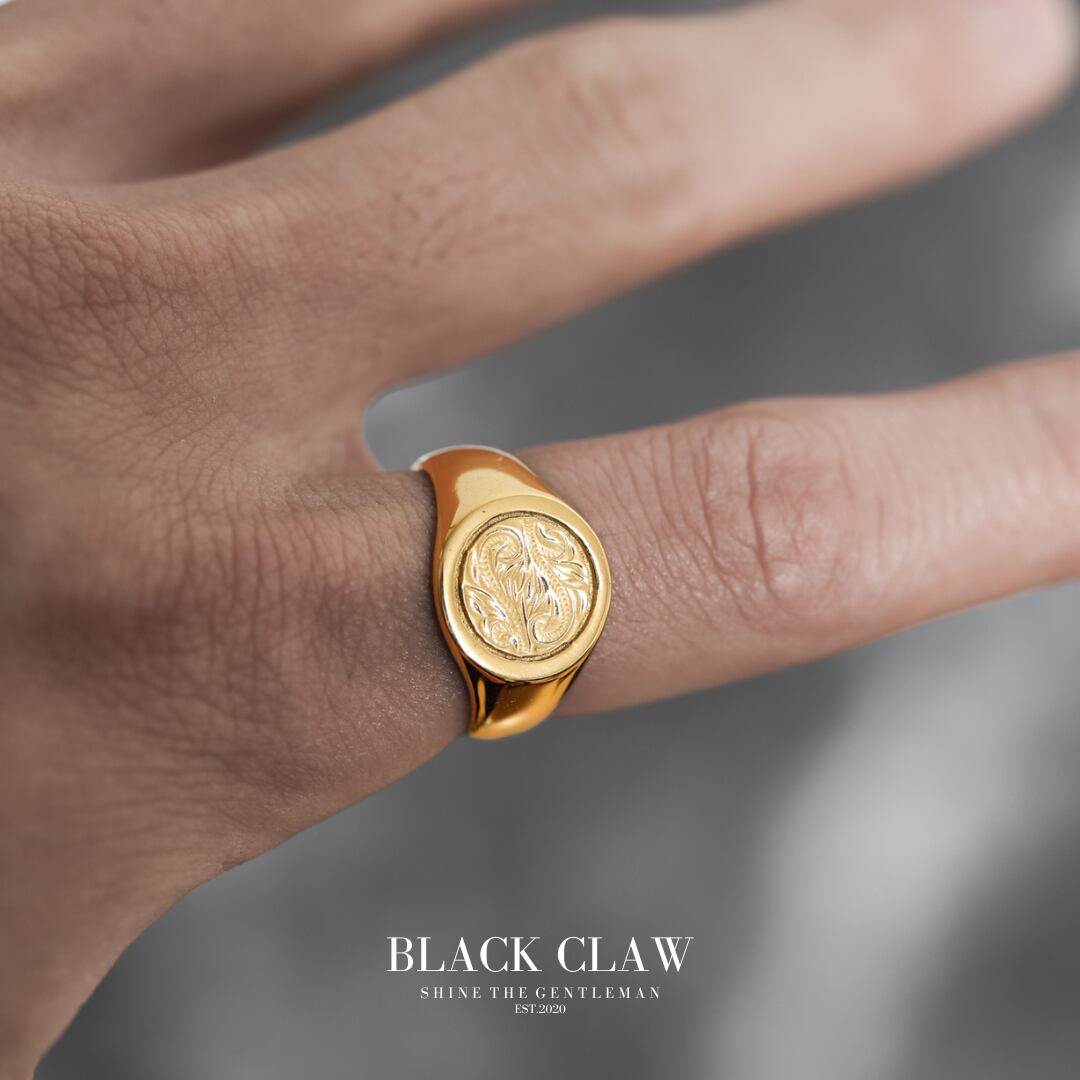 Hawaiian Signet Coin Ring 【GOLD】