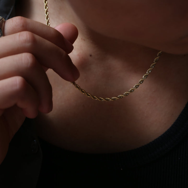 316L Rope Chain Necklace GOLD