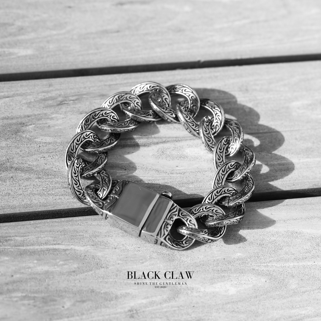 Arabesque Pattern BIG Chain  Bracelet 【B＆C】