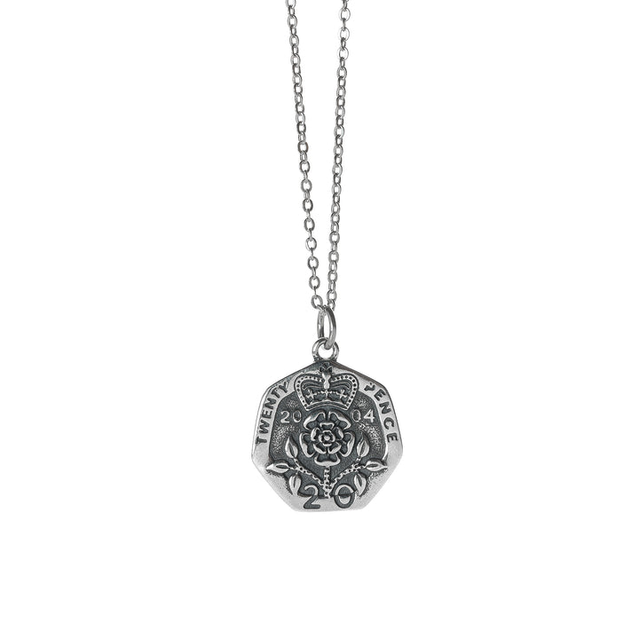 s925 Coin & Rose necklace