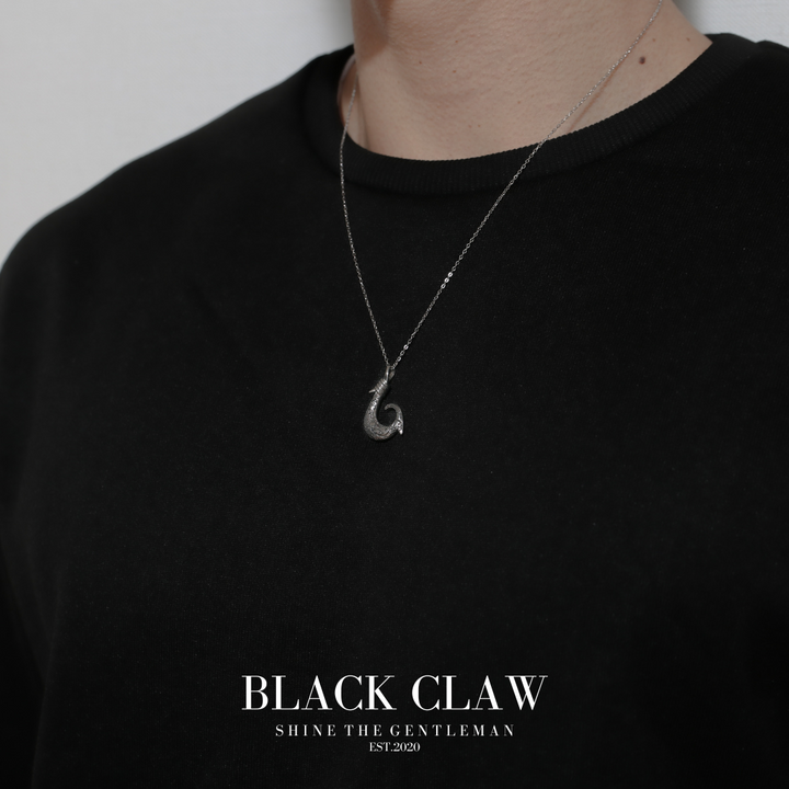 Hawaiian Fish Hook Pendant Necklace  【SILVER】