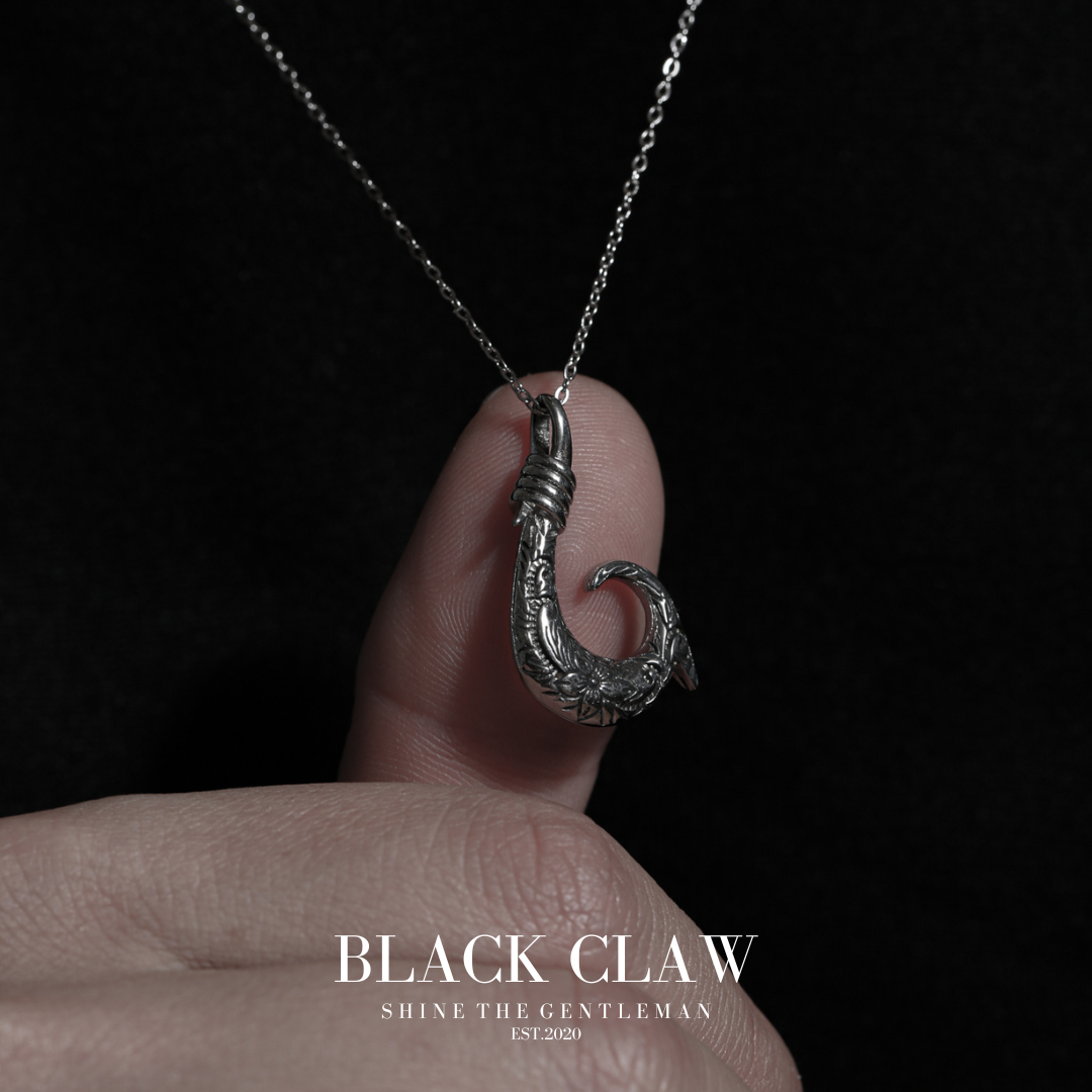 Hawaiian Fish Hook Pendant Necklace  【SILVER】