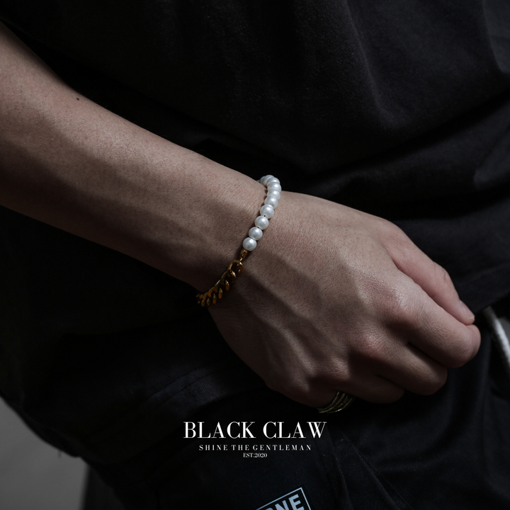 316L Pearl Chain bracelet【B&C】GOLD