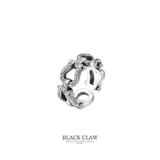 S925 Horseshoe Chain Ring（拡張可能）