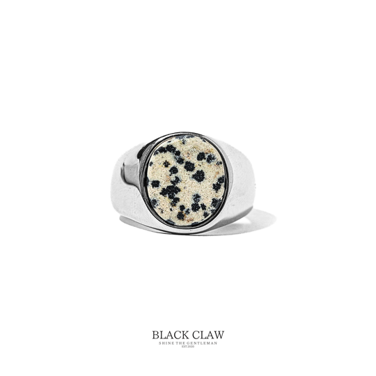 Dalmatian Stone Signet Ring【SILVER】
