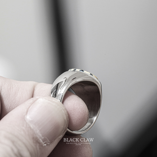 Dalmatian Stone Signet Ring【SILVER】