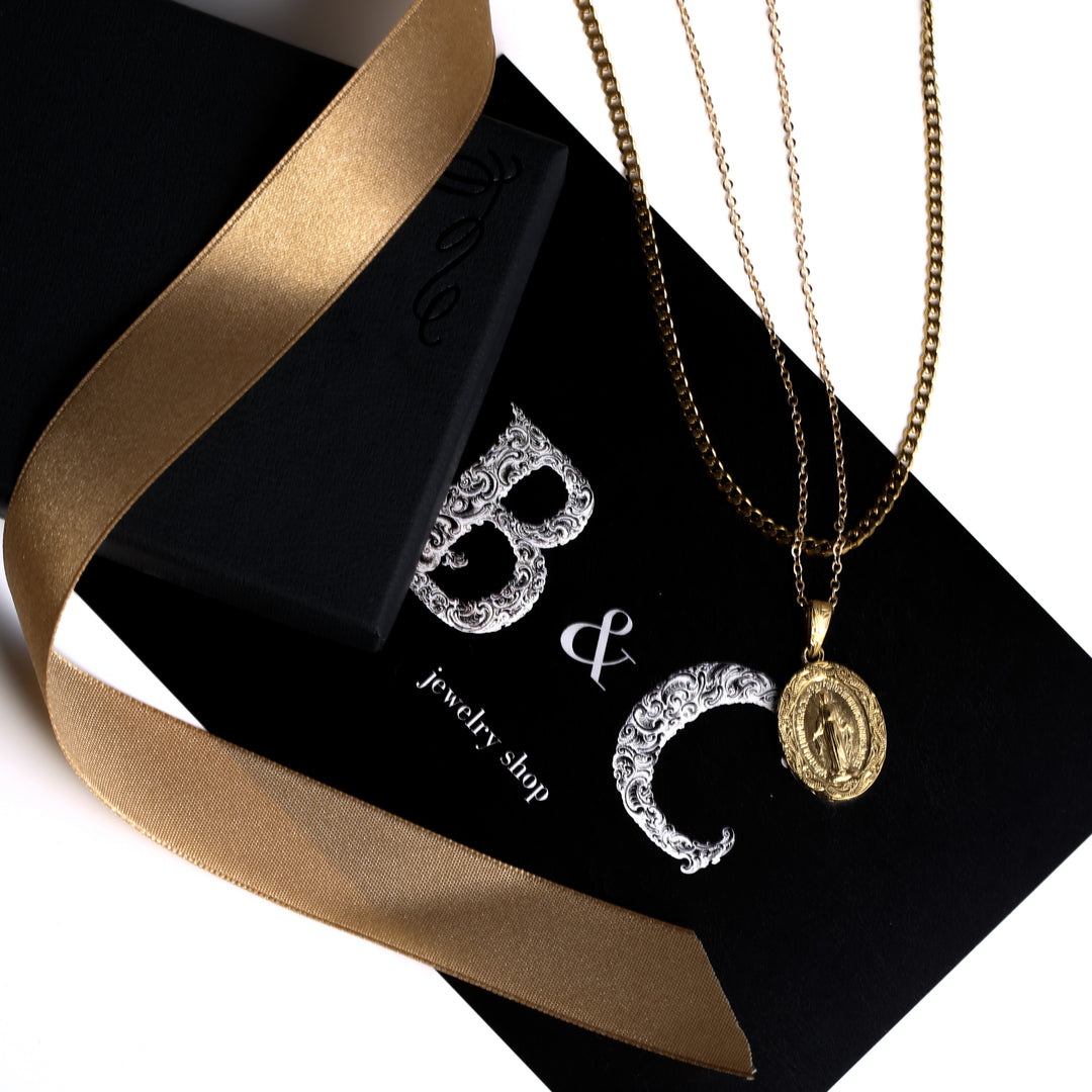 316L Flat Link Chain Necklace Gold