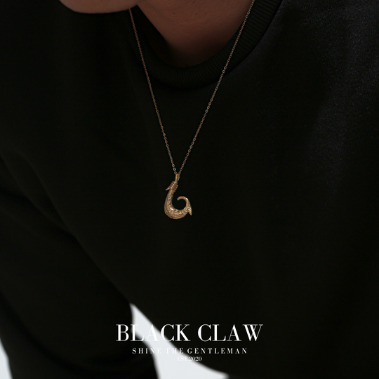 Hawaiian Fish Hook Pendant Necklace  【GOLD】