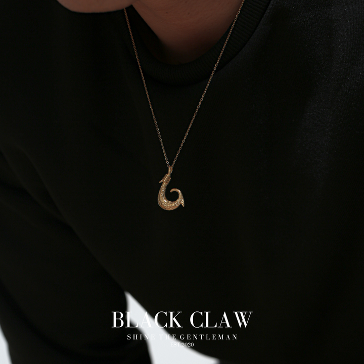 Hawaiian Fish Hook Pendant Necklace  【GOLD】