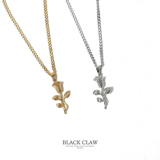 【BLACK CLAW】Rose Emblem Necklace  【GOLD】