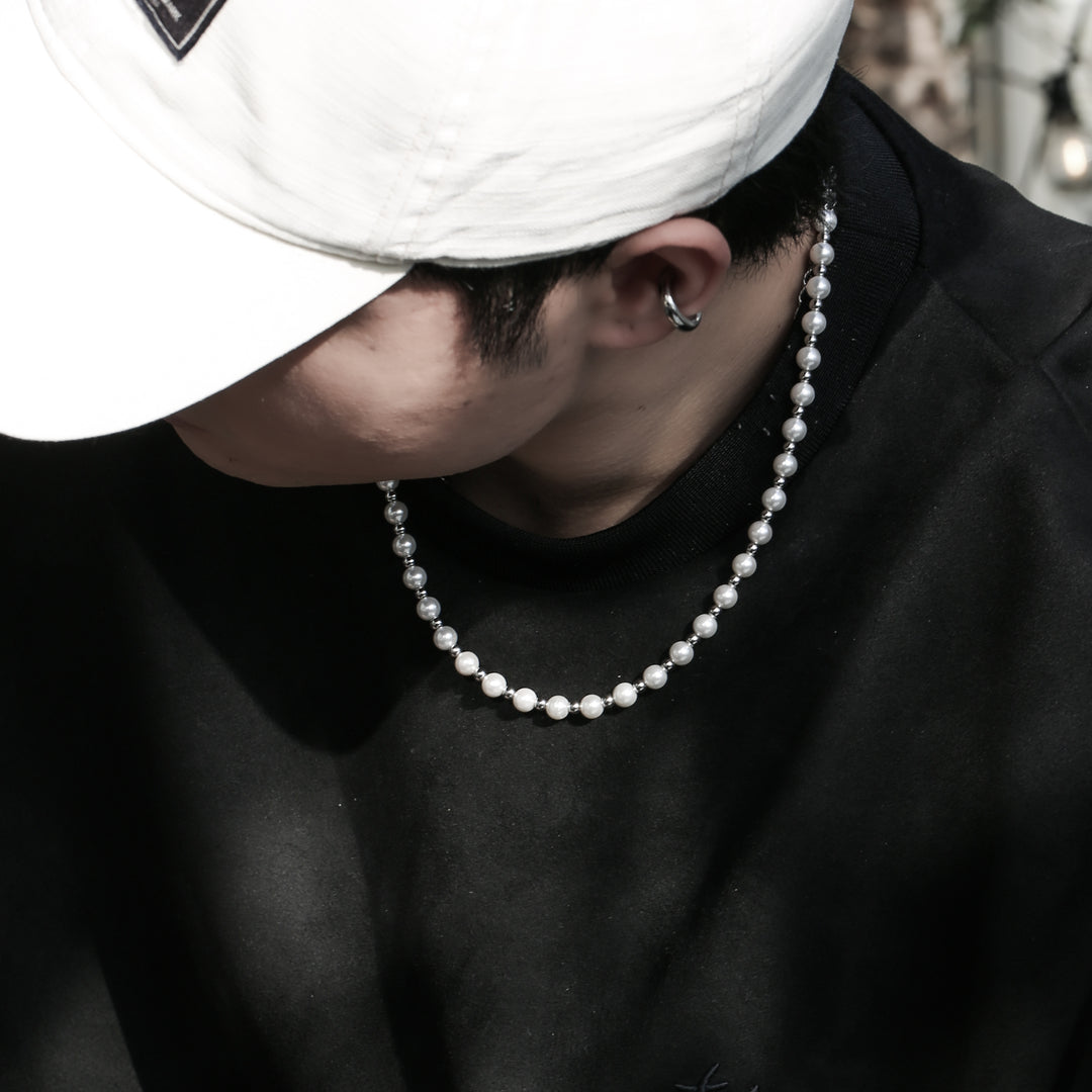 316L Pearl Chain Necklace [B&C]
