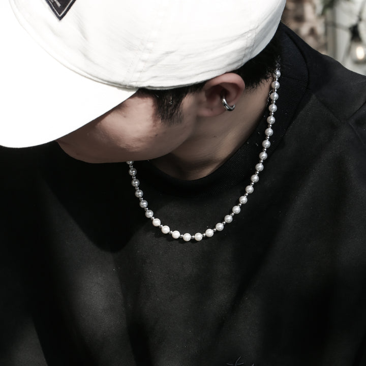 316L Pearl Chain Necklace [B&C]