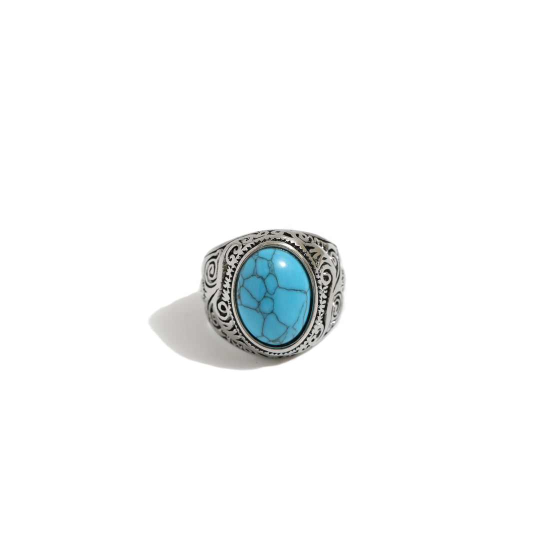 316L Turquoise Onyx Ring CRACK