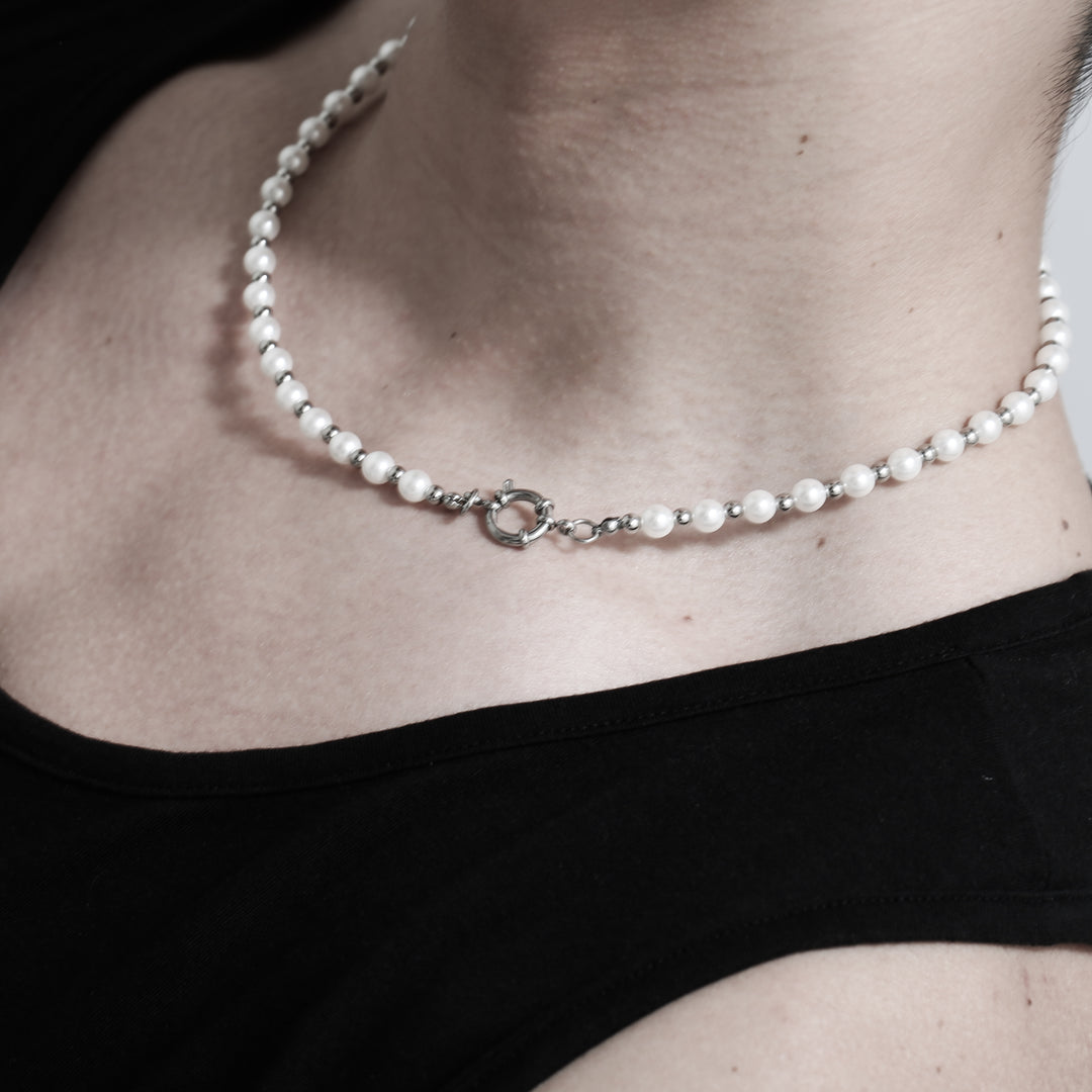 316L Pearl Chain Necklace [B&C]