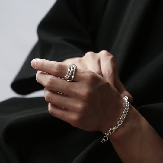 s925 Triplets Ring【B&C】
