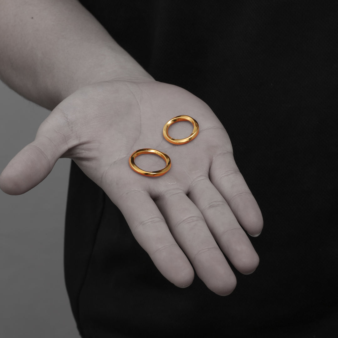 316L Simple Wave Ring GOLD