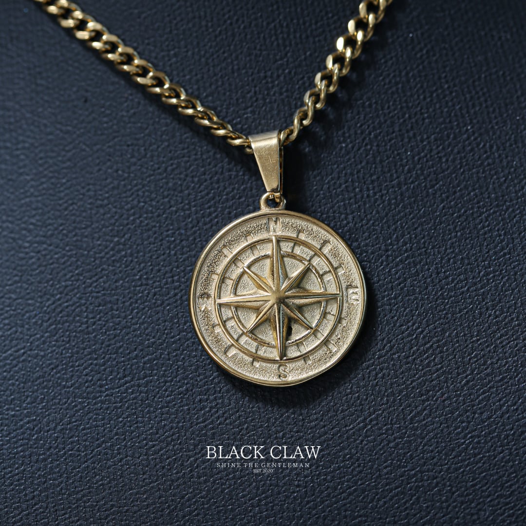 Compass Pendant Necklace 【GOLD】