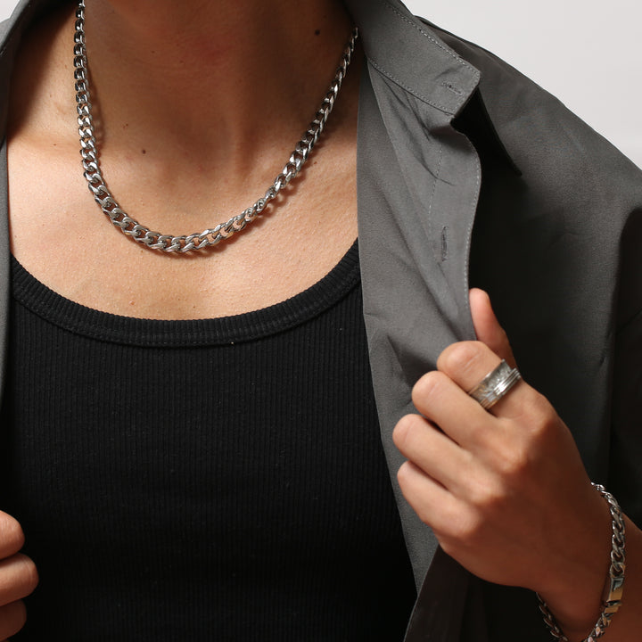 【8mm】316L Flat Link Chain  Necklace