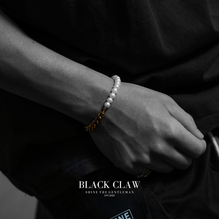 316L Pearl Chain bracelet【B&C】GOLD