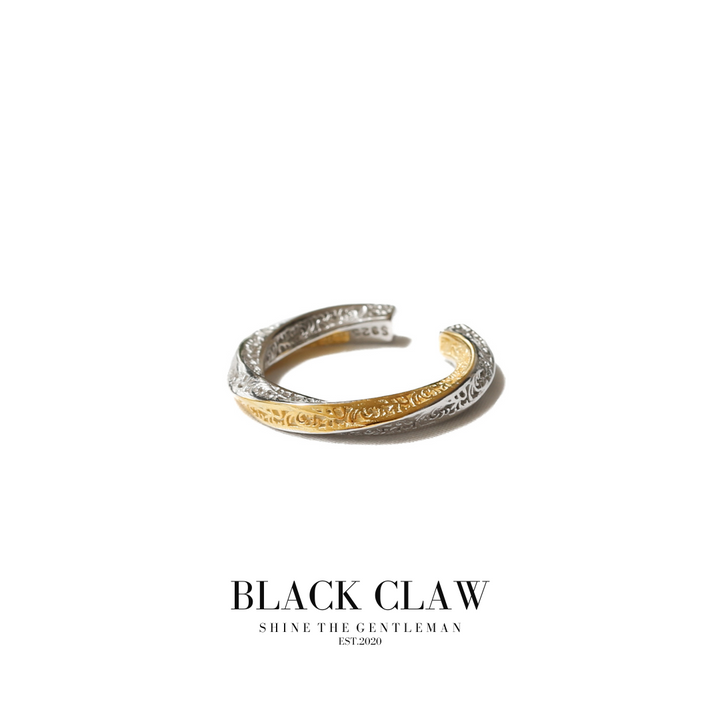 S925 Arabesque Pattern Ring / B&C