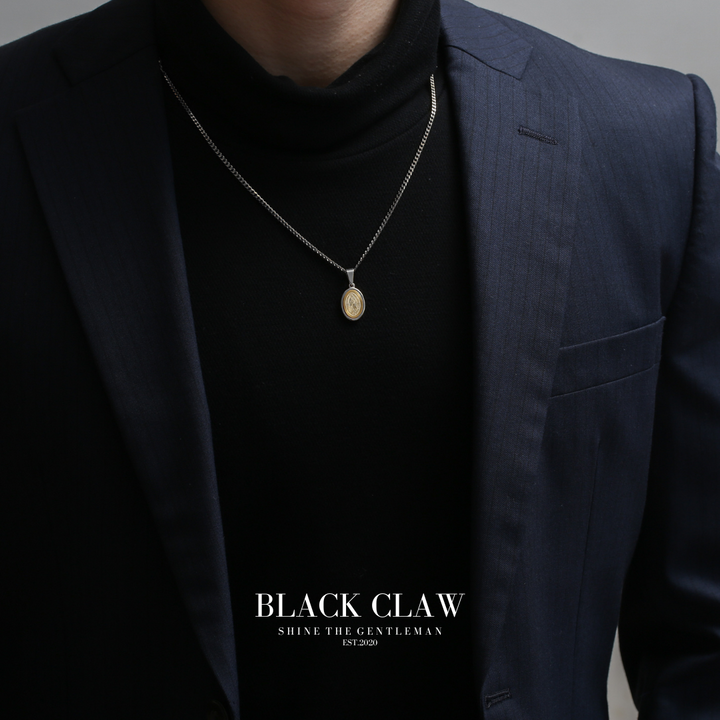 316L Maria Coin Necklace【Bicolor SILVER】