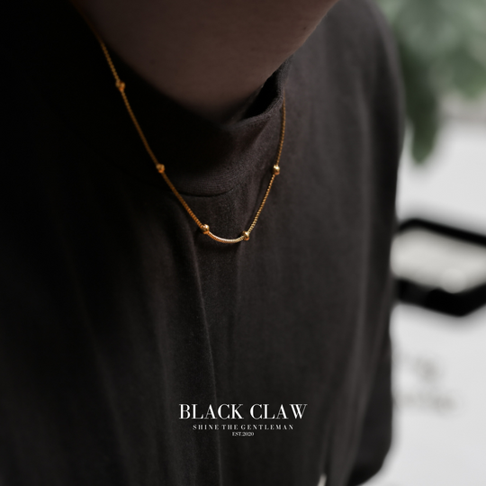 316L Cube Chain necklace-【GOLD】