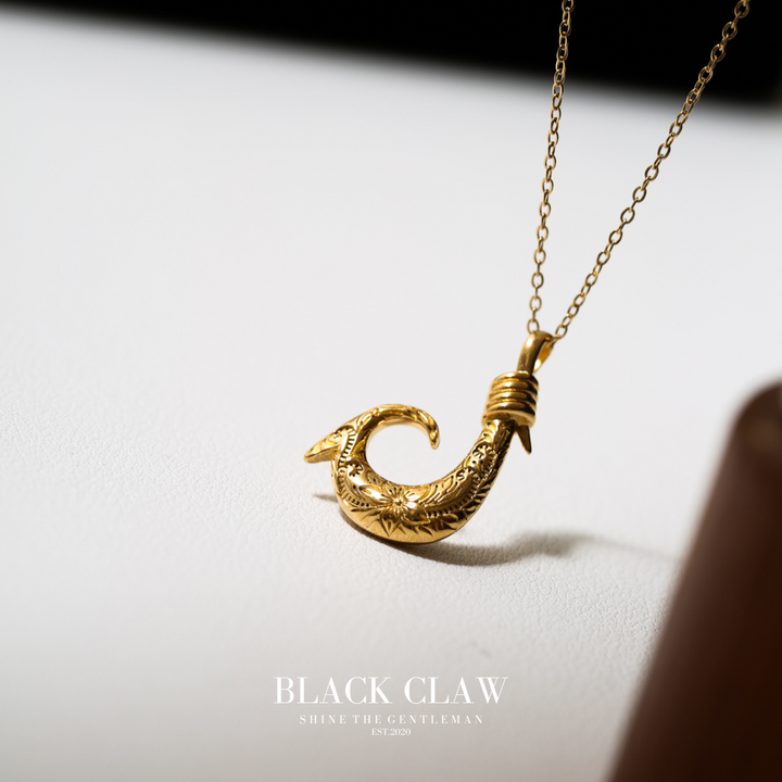 Hawaiian Fish Hook Pendant Necklace  【GOLD】
