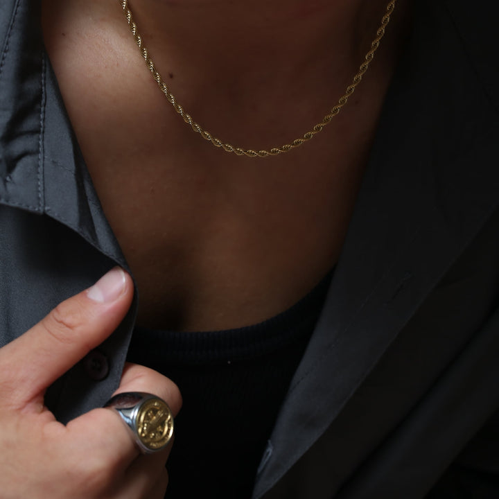 316L Rope Chain Necklace GOLD
