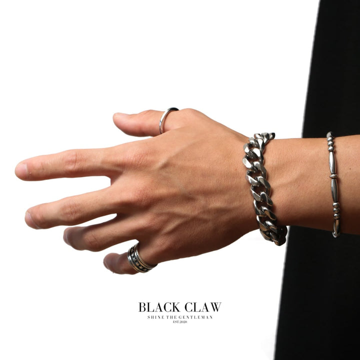 【15mm】316L Flat Link Chain  Necklace＆Bracelet SET