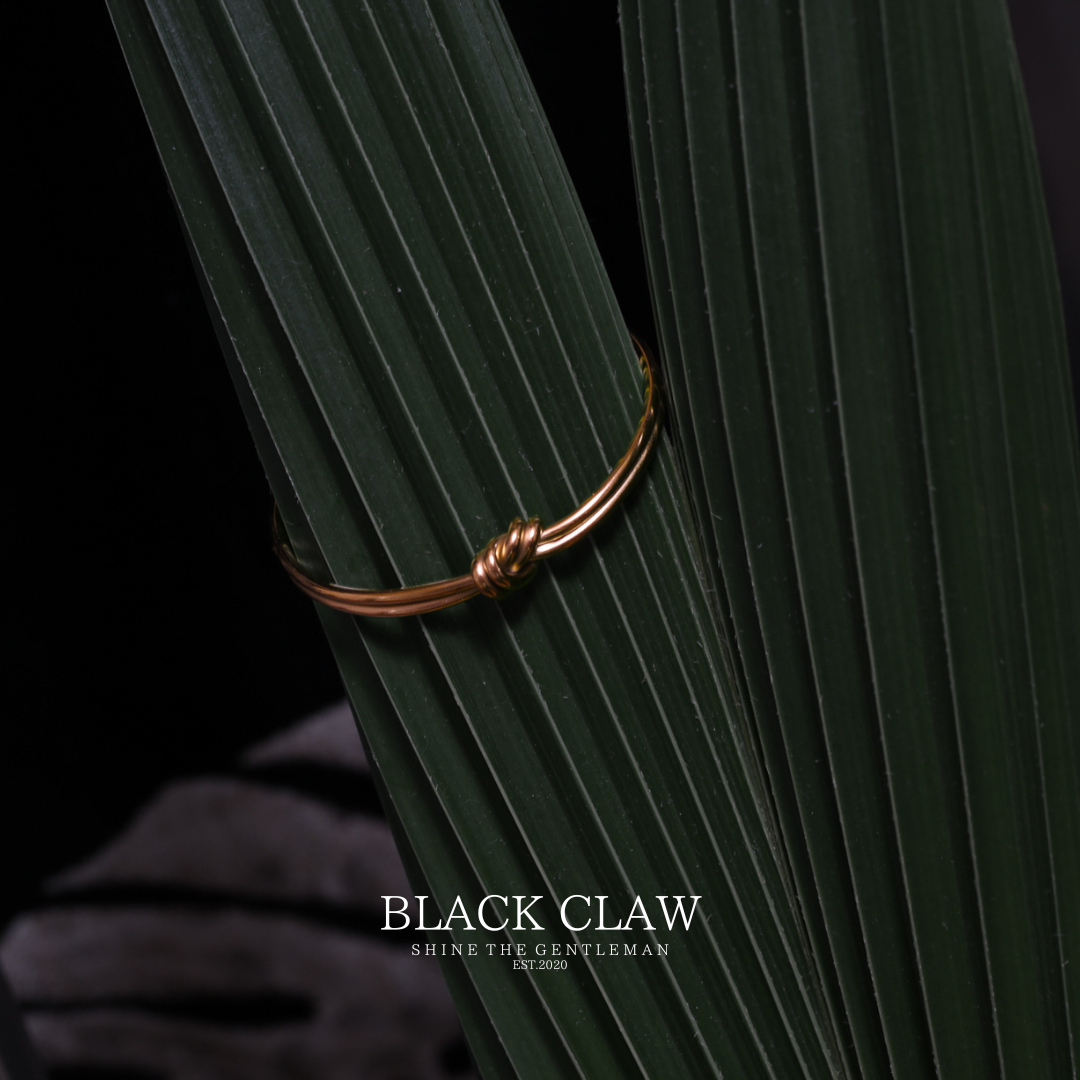 316L  Musubi Curve Bangle 【Gold】