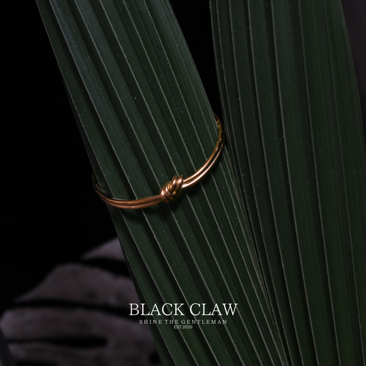 316L  Musubi Curve Bangle 【Gold】
