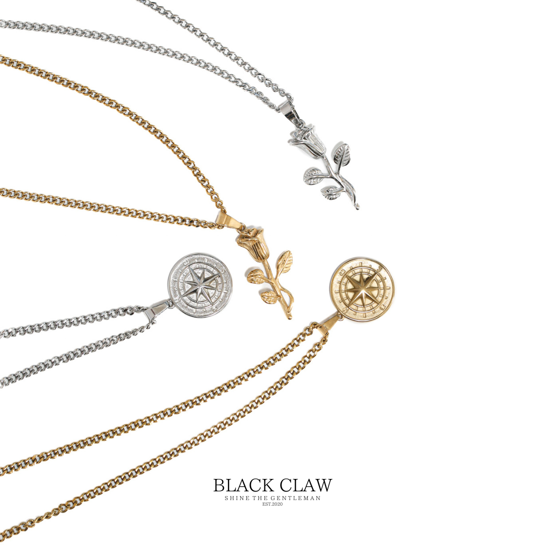 【BLACK CLAW】Rose Emblem Necklace  【GOLD】