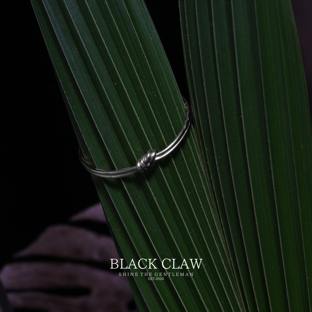 316L  Musubi Curve Bangle 【Silver】
