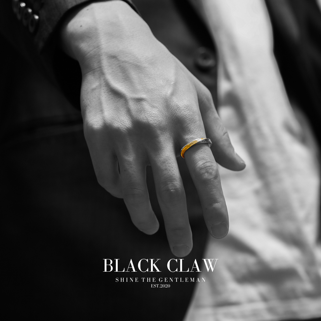 S925 Arabesque Pattern Ring / B&C