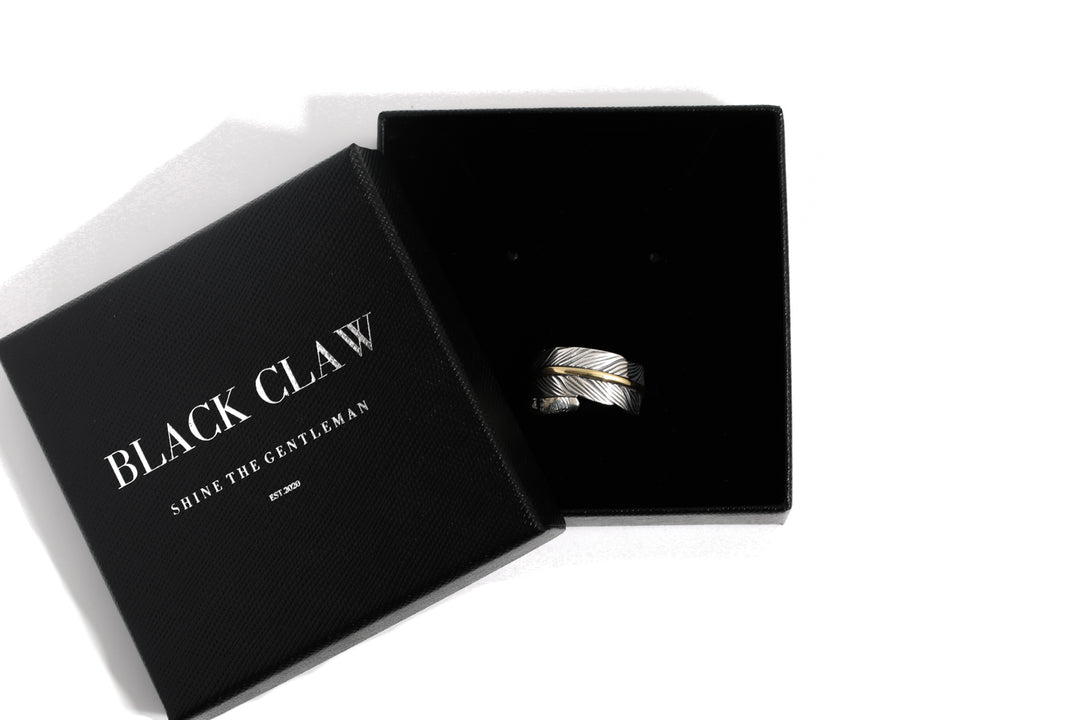 S925 Indian Feather Ring