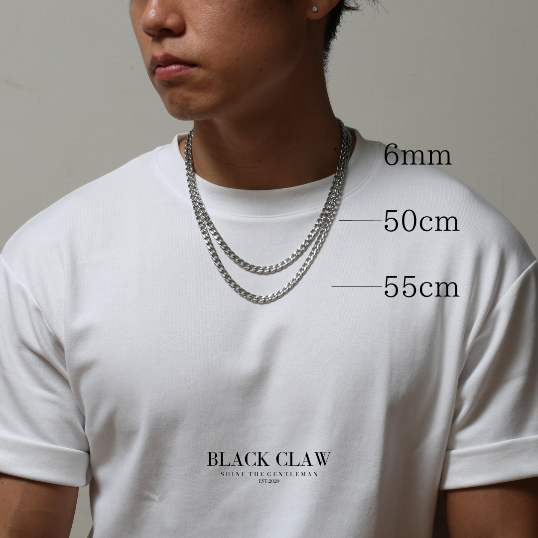 316L chain necklace-【SILVER】
