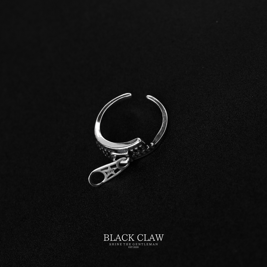 S925 Zipper Pentagram Ring（拡張可能）