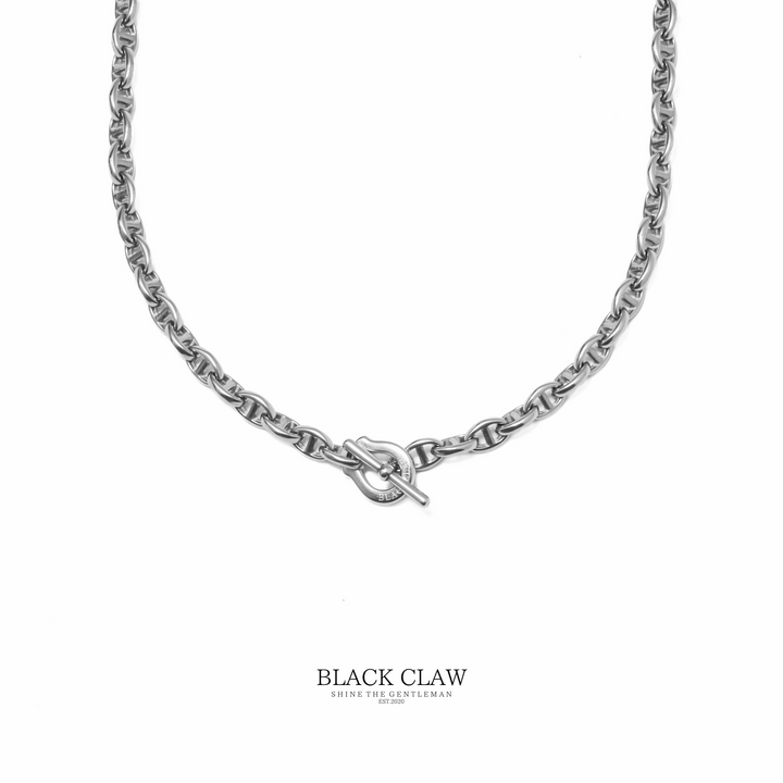 Necklace with clasp detail on white