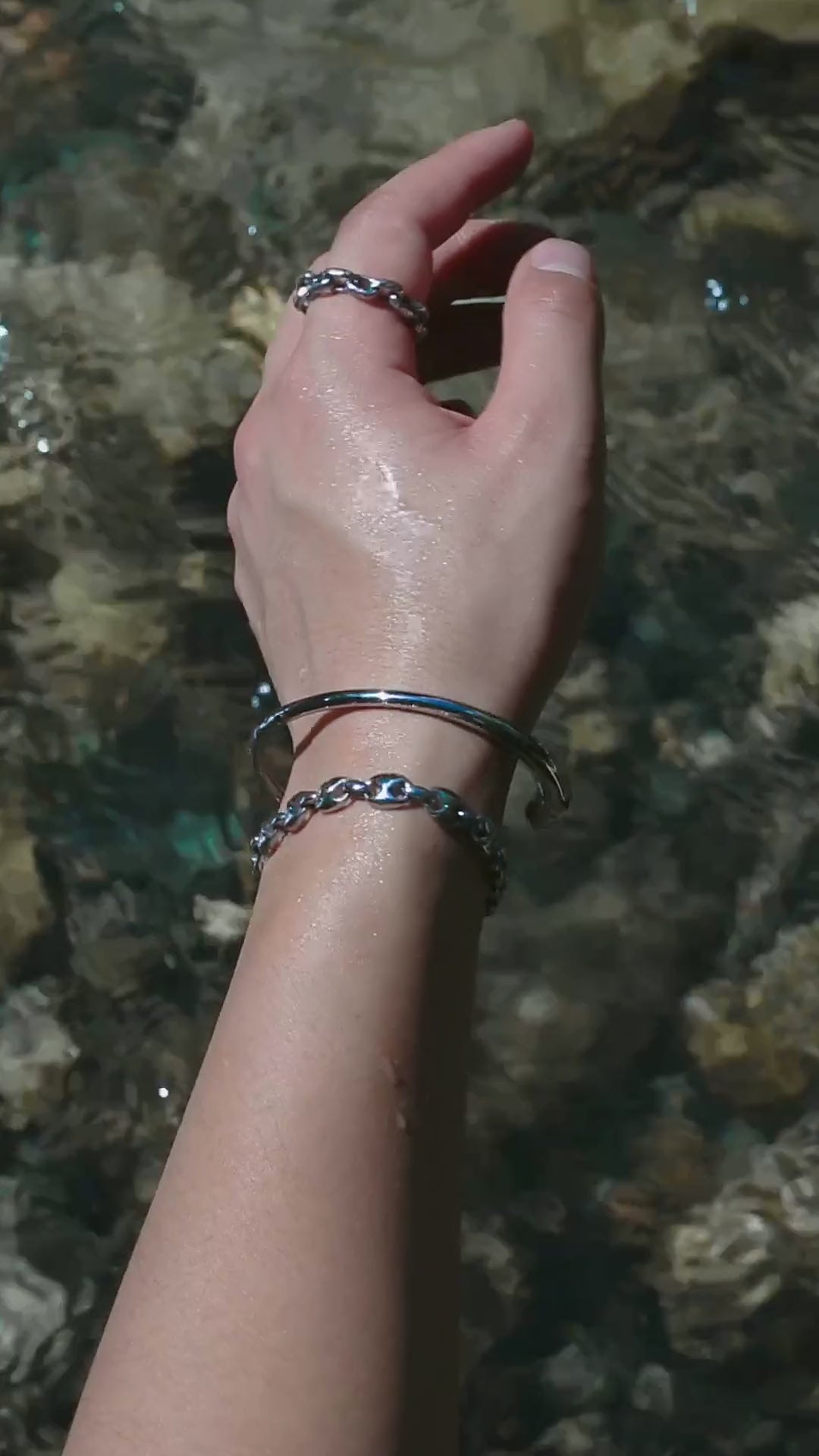 316L Link Hook Bracelet【SILVER】 着用動画