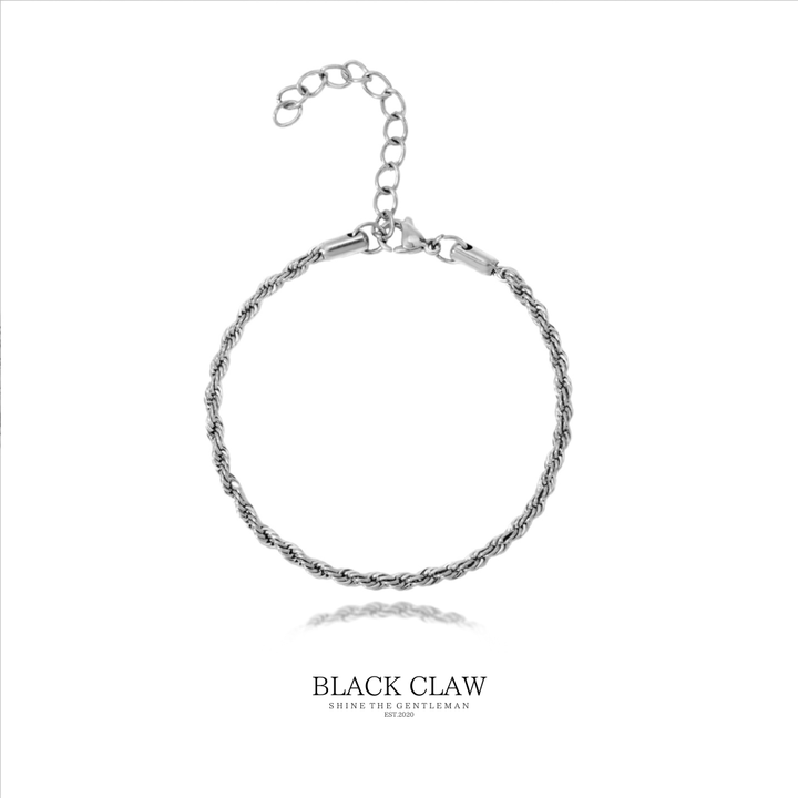 Twist Rope Bracelet Silver - 3mm/5mm 比較