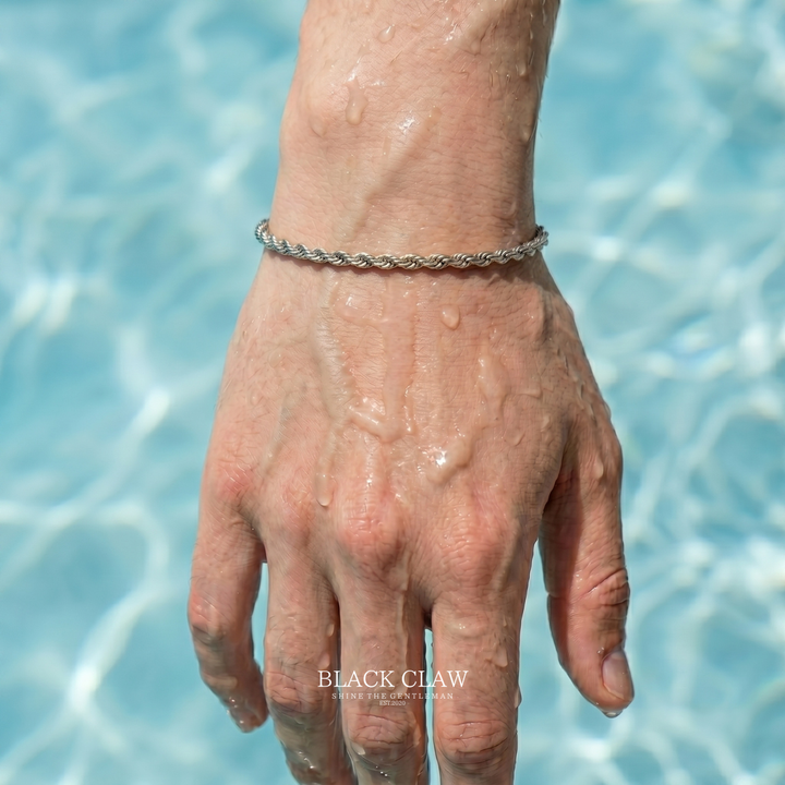 Twist Rope Bracelet Silver 3mm